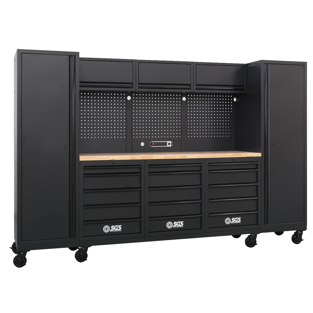 SGS PRO 9pc Heavy Duty Garage Storage System with Wheels